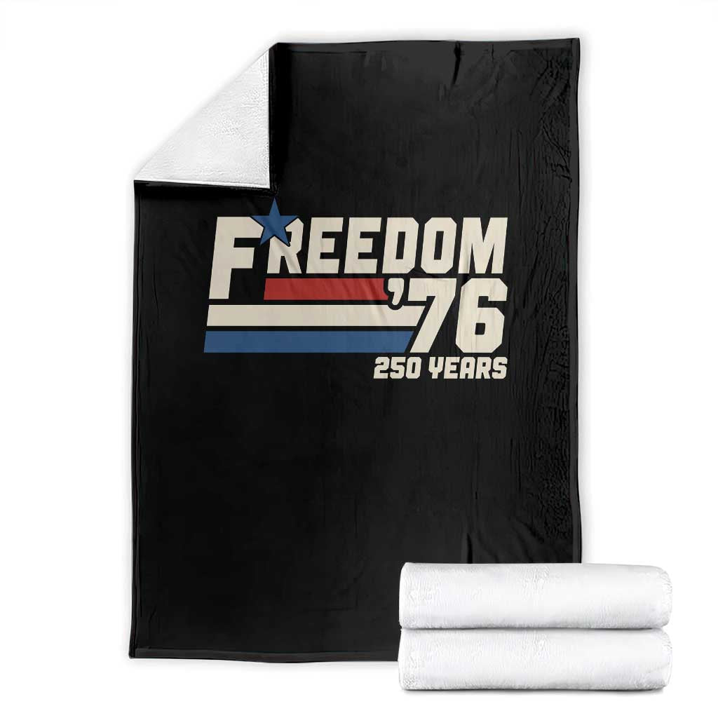 America Retro 250 Years Freedom USA 1776 2026 Throw Blanket TS12 Black Print Your Wear