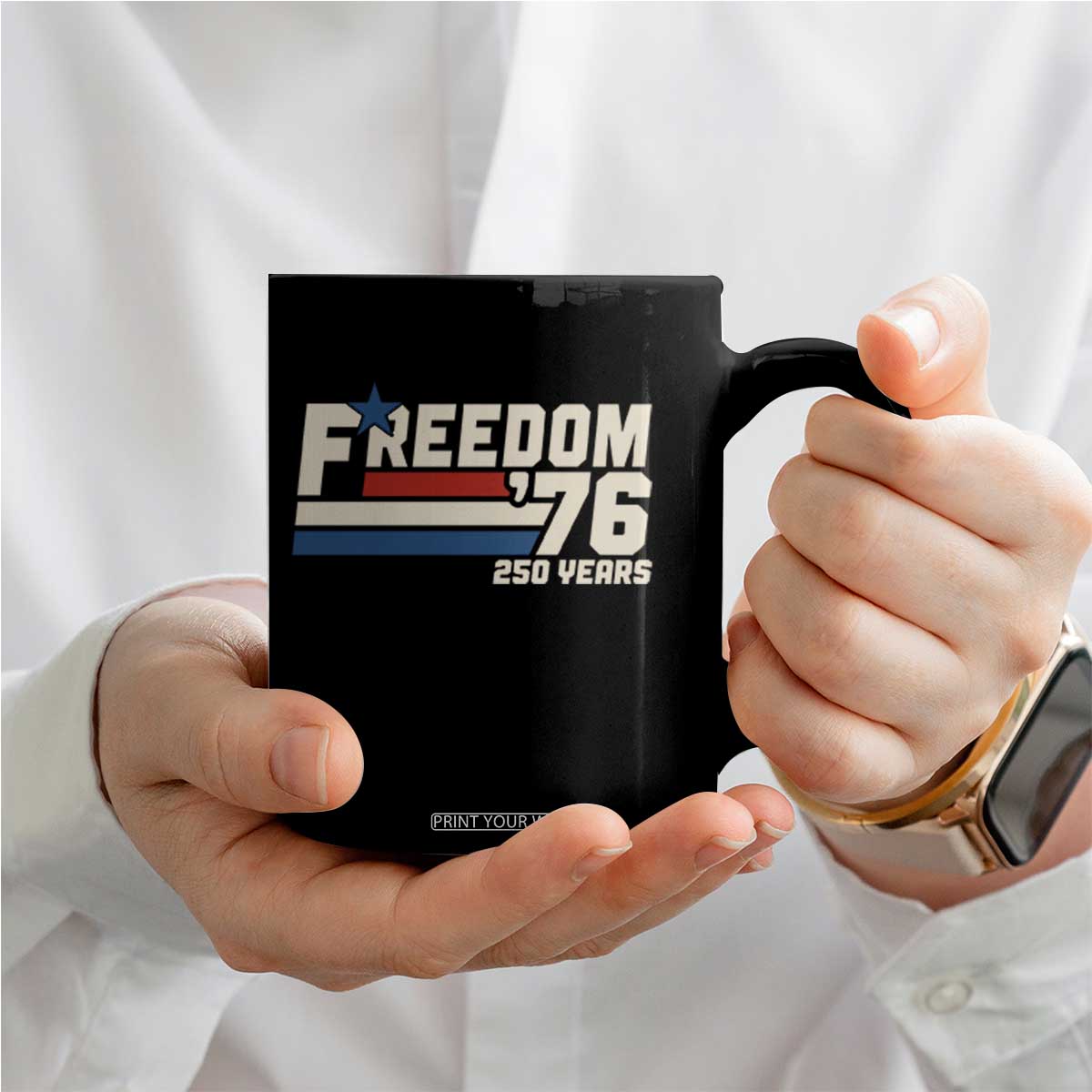 America Retro 250 Years Freedom USA 1776 2026 Coffee Mug TS12 Print Your Wear