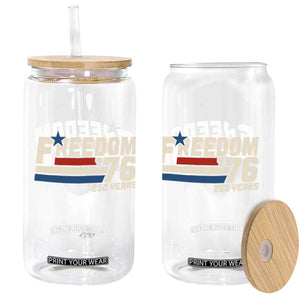 America Retro 250 Years Freedom USA 1776 2026 Glass Can TS12 Print Your Wear