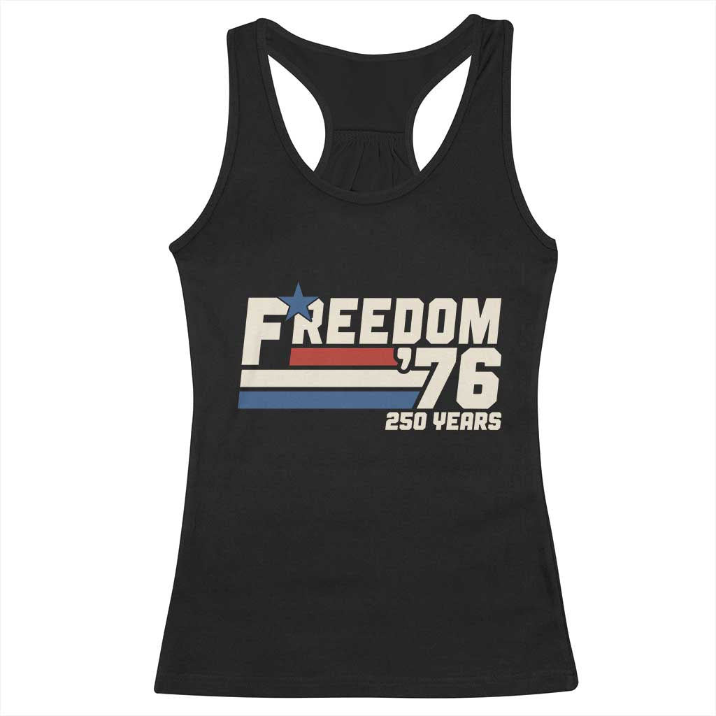 America Retro 250 Years Freedom USA 1776 2026 Racerback Tank Top TS12 Black Print Your Wear