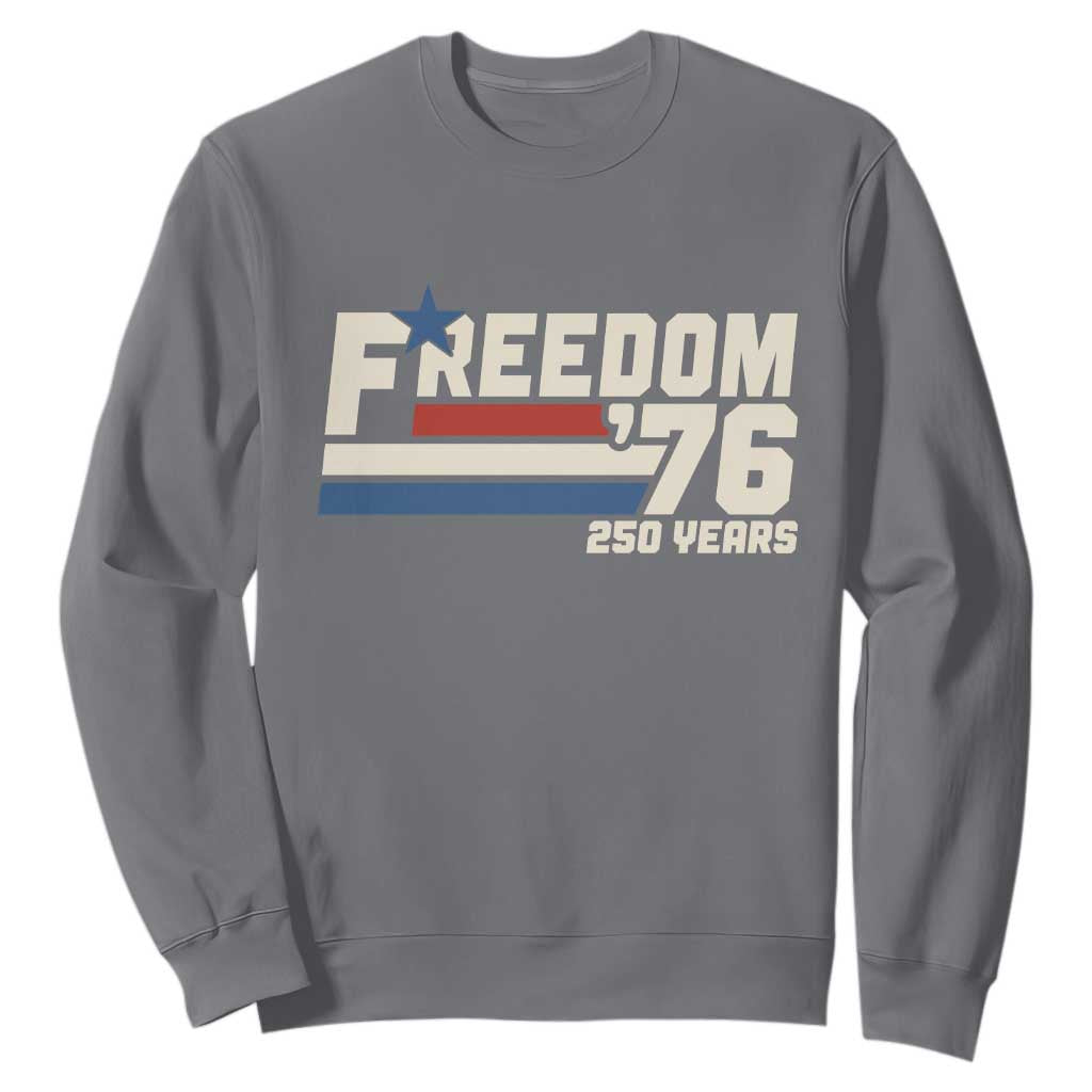 America Retro 250 Years Freedom USA 1776 2026 Sweatshirt TS12 Charcoal Print Your Wear