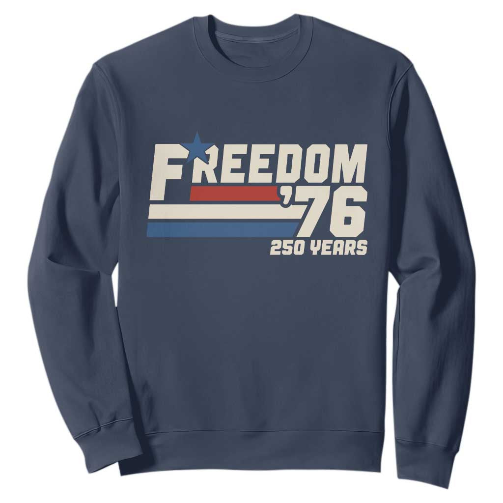 America Retro 250 Years Freedom USA 1776 2026 Sweatshirt TS12 Navy Print Your Wear