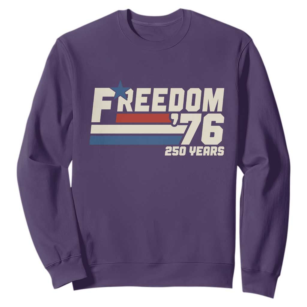 America Retro 250 Years Freedom USA 1776 2026 Sweatshirt TS12 Purple Print Your Wear
