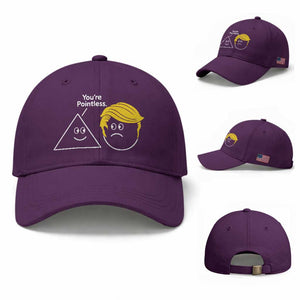 Funny Political Geometry Joke Baseball Cap Youre Pointless Graphic TS12 Baseball Cap Universal Fit Purple Print Your Wear