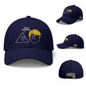 Funny Political Geometry Joke Baseball Cap Youre Pointless Graphic TS12 Baseball Cap Universal Fit Dark Blue Print Your Wear