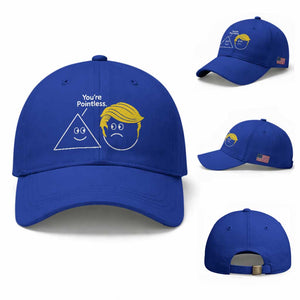 Funny Political Geometry Joke Baseball Cap Youre Pointless Graphic TS12 Baseball Cap Universal Fit Royal Blue Print Your Wear