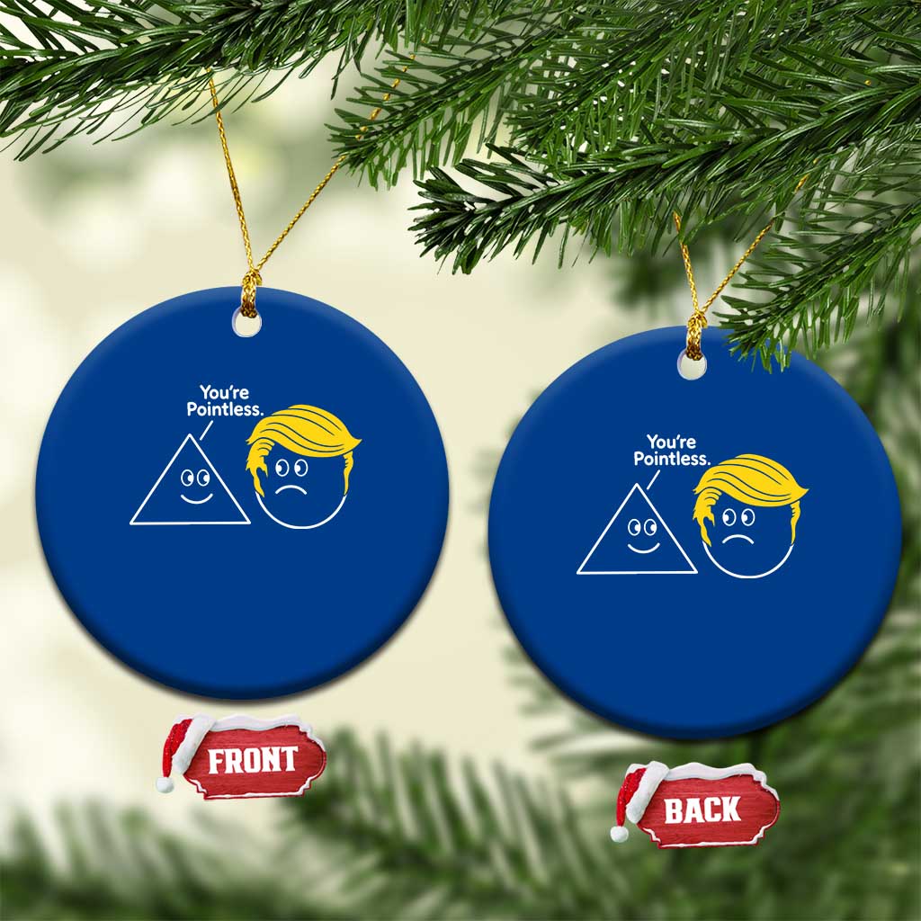 Funny Political Geometry Joke Ceramic Ornament Youre Pointless Graphic TS12 1pc Blue Print Your Wear