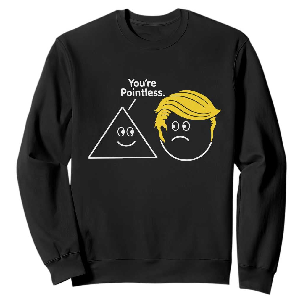 Funny Political Geometry Joke Sweatshirt Youre Pointless Graphic TS12 Black Print Your Wear