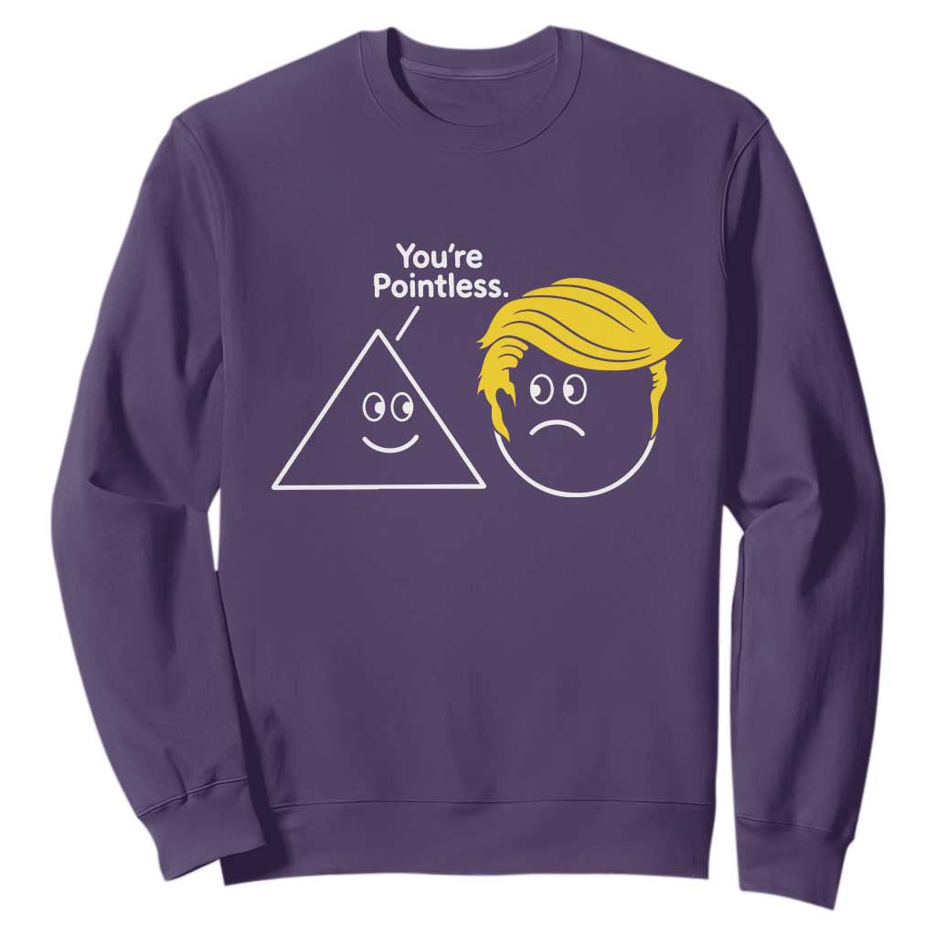 Funny Political Geometry Joke Sweatshirt Youre Pointless Graphic TS12 Purple Print Your Wear
