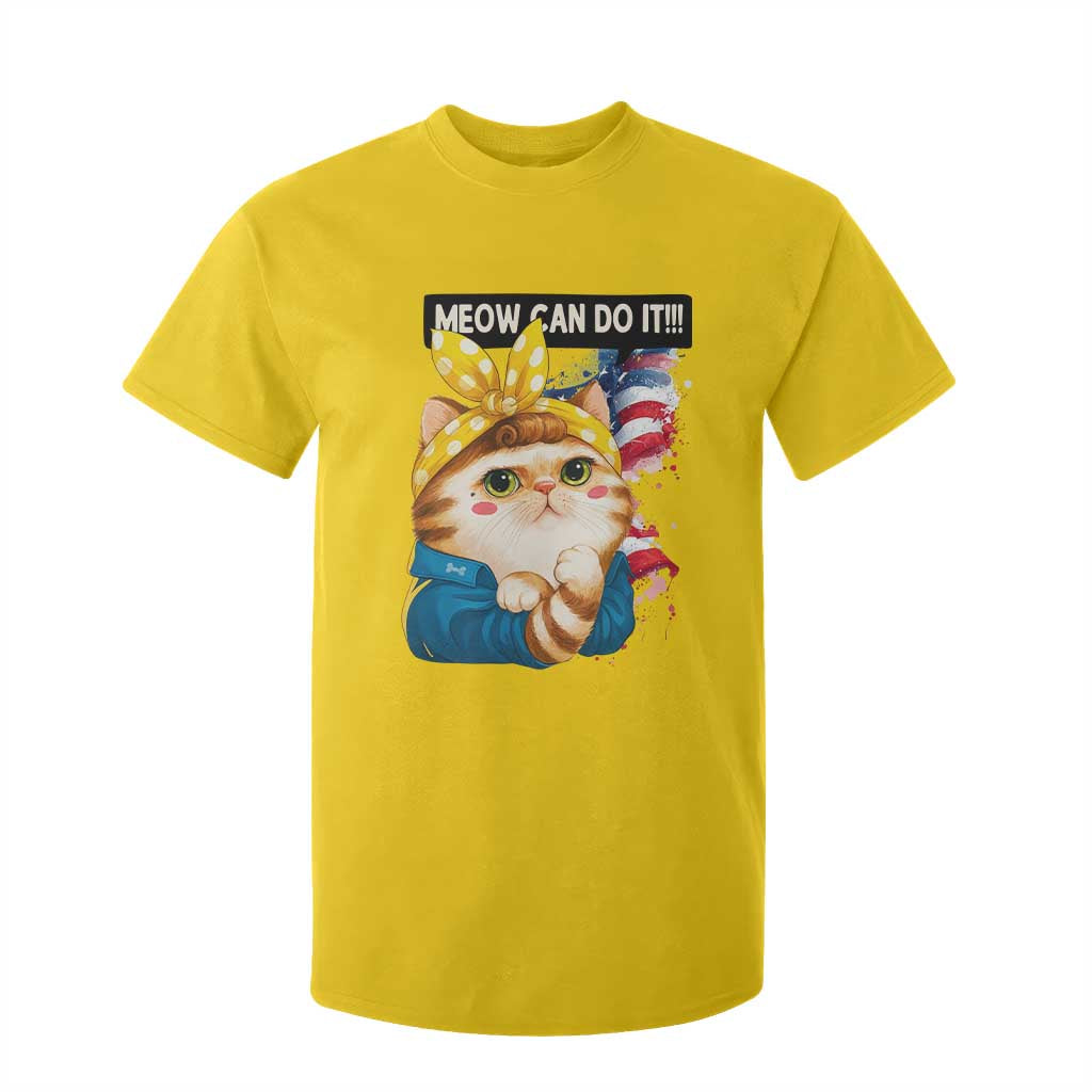 Meow Can Do It T Shirt For Kid Funny Feminist Cat Lover Gift TS12 Daisy Print Your Wear