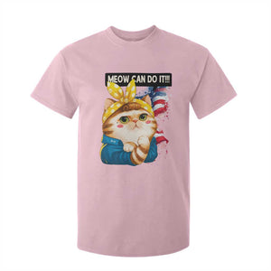 Meow Can Do It T Shirt For Kid Funny Feminist Cat Lover Gift TS12 Light Pink Print Your Wear