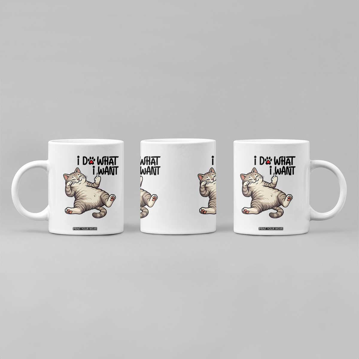 Cat Lover Coffee Mug Funny I Do What I Want TS12 Print Your Wear