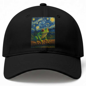 Funny Frog Baseball Cap Van Gogh Style Starry Night TS12 Print Your Wear