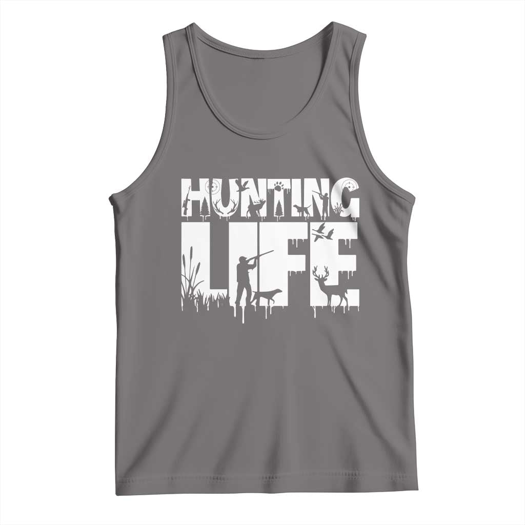 Hunting Life Tank Top Funny Hunter Gift TS12 Deep Heather Print Your Wear