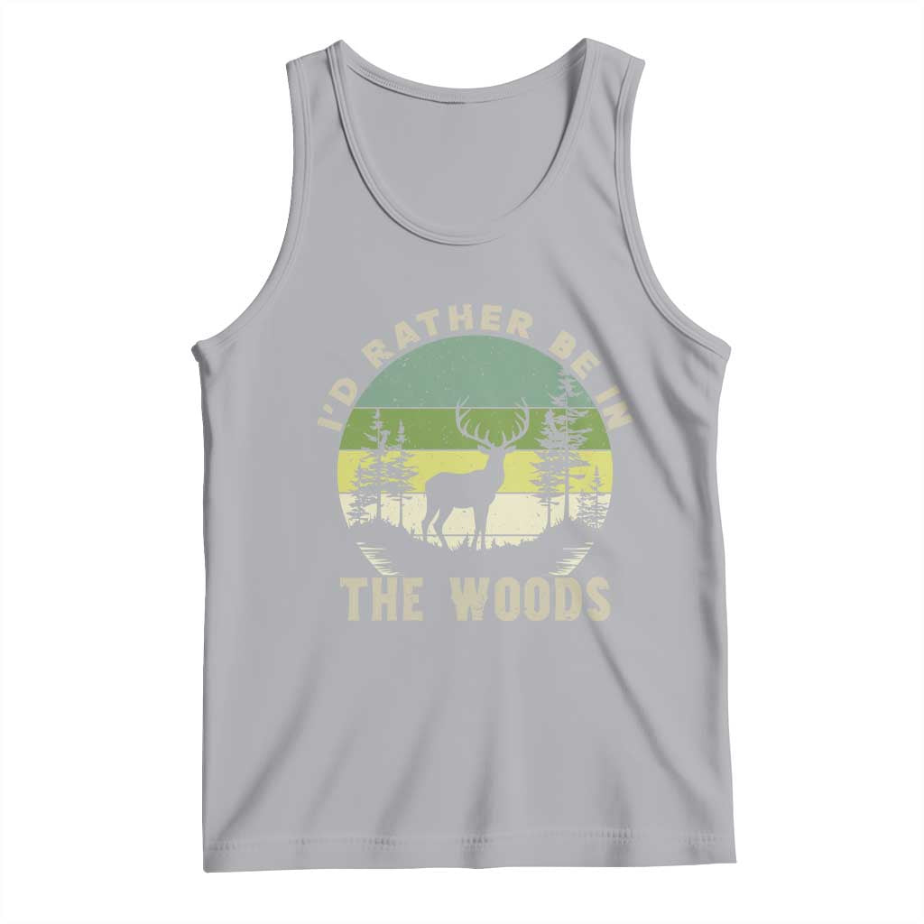 Hunting Season Tank Top I Would Rather Be In The Woods TS12 Athletic Heather Print Your Wear