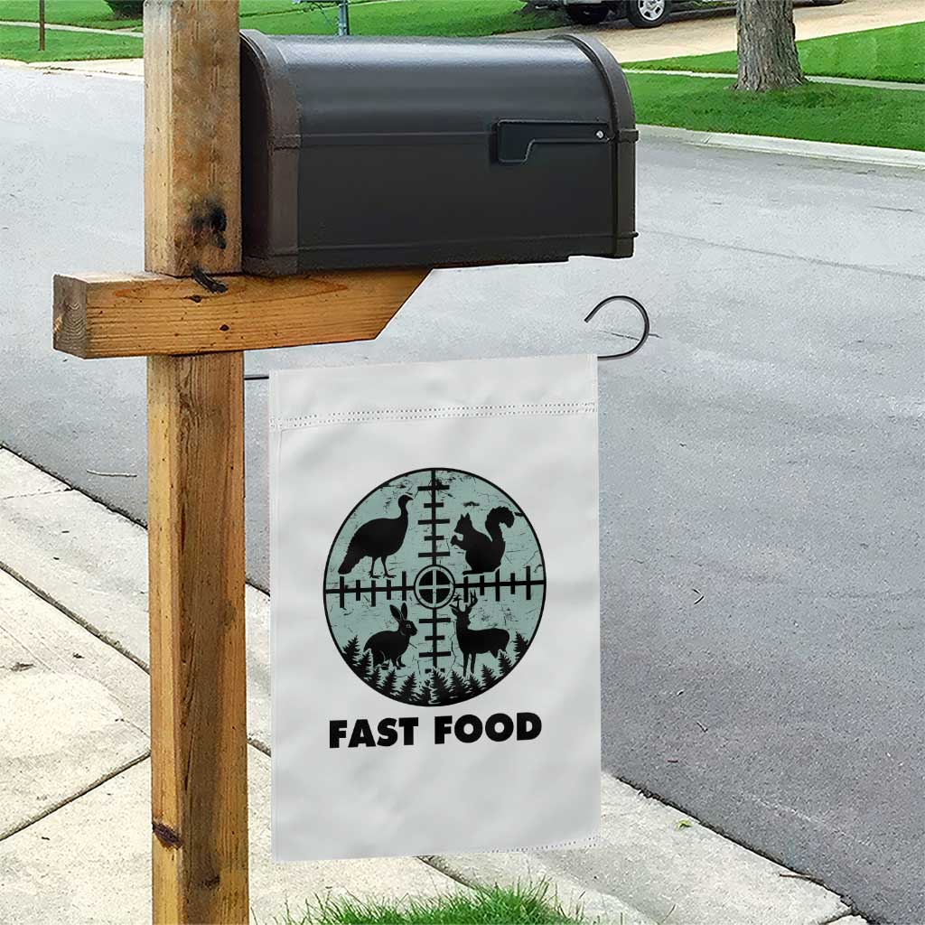 Funny Hunter Joke Garden Flag Hunting Fast Food Animals TS12 Print Your Wear