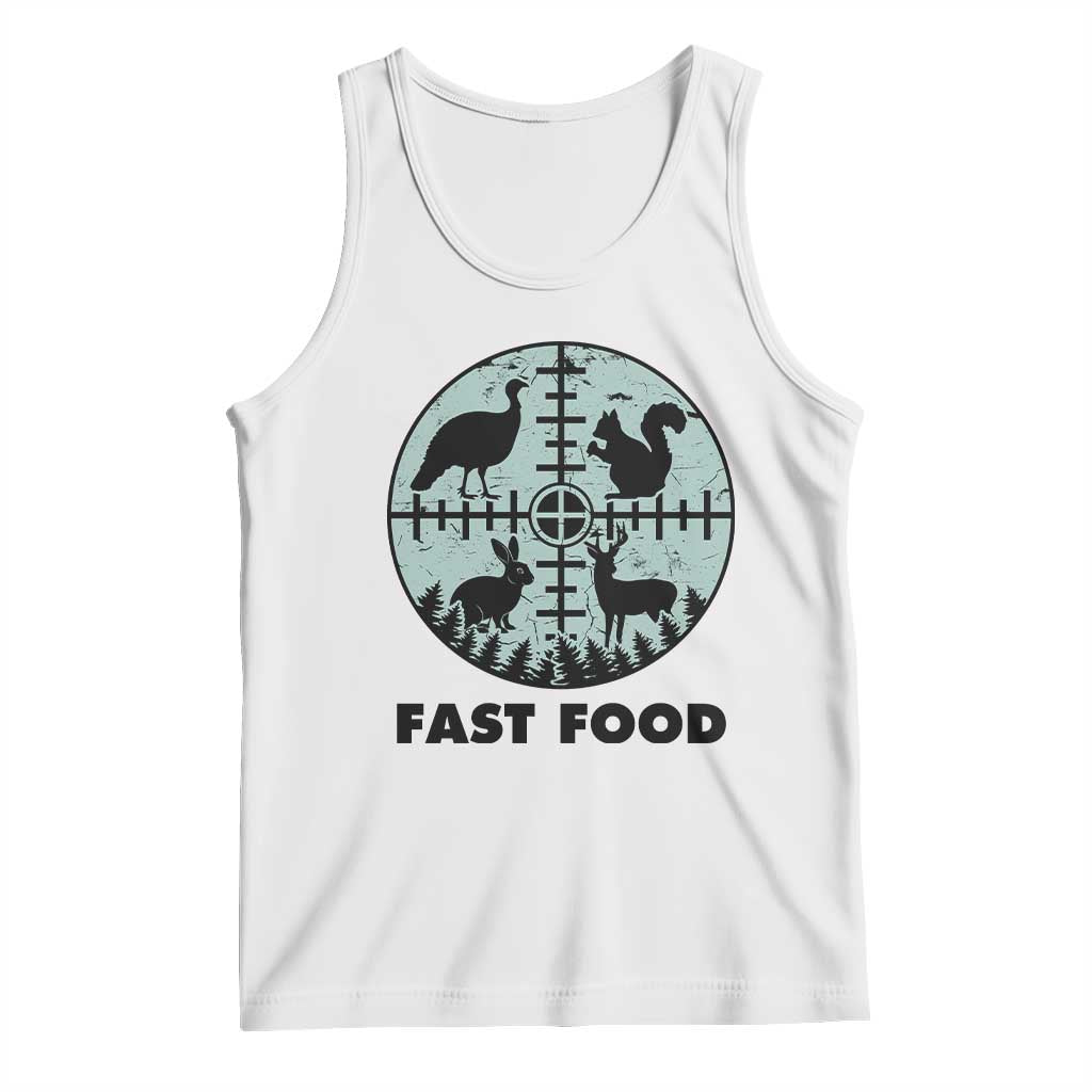 Funny Hunter Joke Tank Top Hunting Fast Food Animals TS12 White Print Your Wear