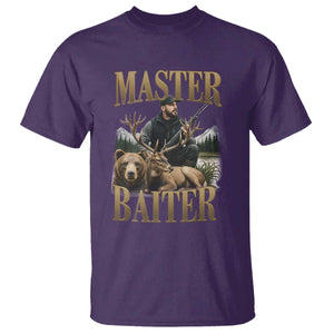Hunting Lovers Dad Gift T Shirt Master Baiter TS12 Purple Print Your Wear
