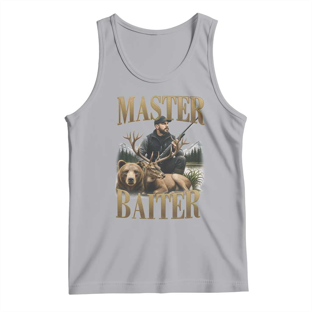 Hunting Lovers Dad Gift Tank Top Master Baiter TS12 Athletic Heather Print Your Wear