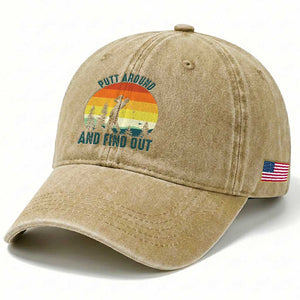 Putt Around And Find Out Washed Cotton Baseball Cap Funny Golf Player Gift TS12 Print Your Wear