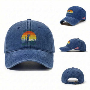 Putt Around And Find Out Washed Cotton Baseball Cap Funny Golf Player Gift TS12 Washed Cap Universal Fit Royal Blue Print Your Wear
