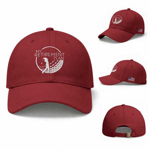 Funny Retirement Golf Baseball Cap Saying Golfing Gift TS12 Baseball Cap Universal Fit Cherry Red Print Your Wear