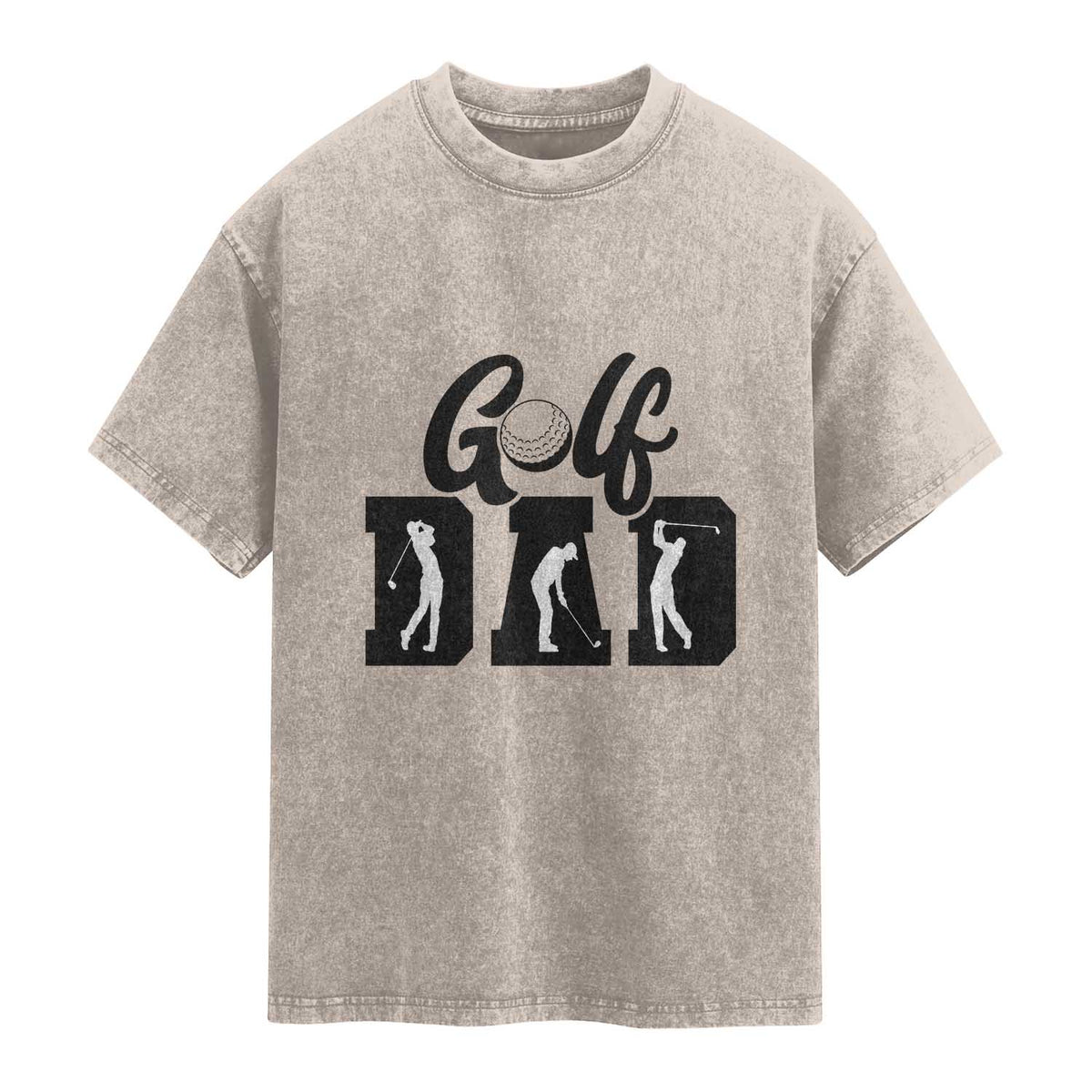 Golf Dad Washed Cotton T-Shirt Gift For Sport Lover