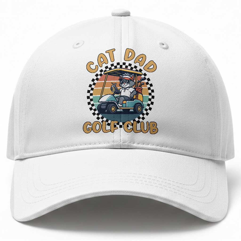 Cat Dad Golf Club Baseball Cap Funny Sports Lover Gift TS12 Print Your Wear