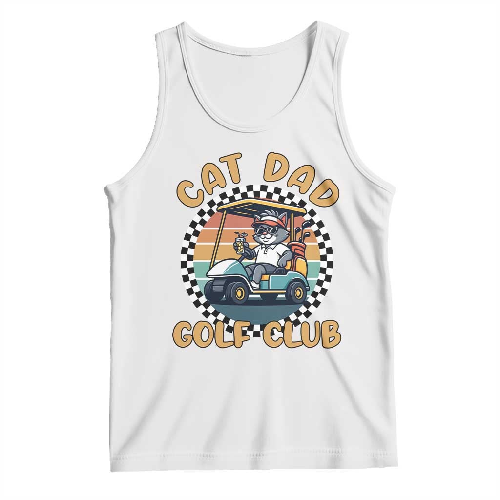 Cat Dad Golf Club Tank Top Funny Sports Lover Gift TS12 White Print Your Wear