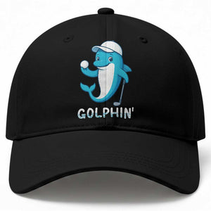 Golphin Dolphin Pun Baseball Cap Funny Golf Gift TS12 Print Your Wear