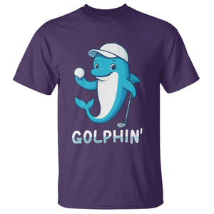 Golphin Dolphin Pun T Shirt Funny Golf Gift TS12 Purple Print Your Wear