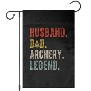 Vintage Bowhunter Fathers Day Garden Flag Husband Dad Archery Legend Arrowhead Hunting Gift