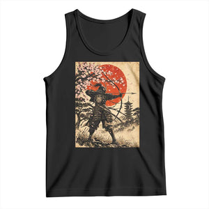 Vintage Japanese Samurai Archer Tank Top Ukiyoe Style Kyudo Bowhunter