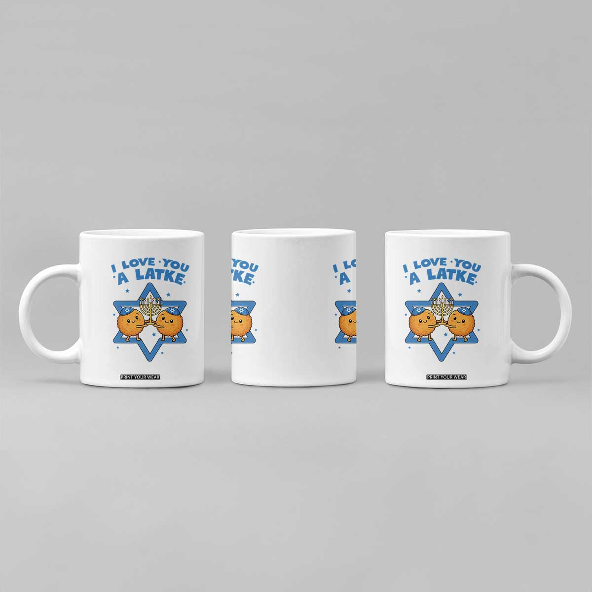 Funny Hanukkah Coffee Mug I Love You A Latke Gift TS12 Print Your Wear
