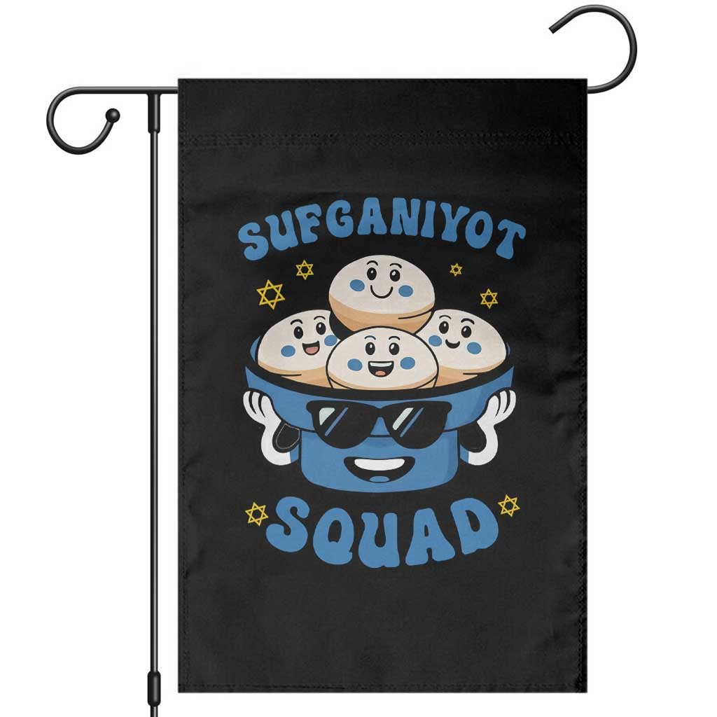 Hanukkah Sufganiyot Squad Garden Flag Funny Jelly Donut Jewish Gift TS12 Black Print Your Wear