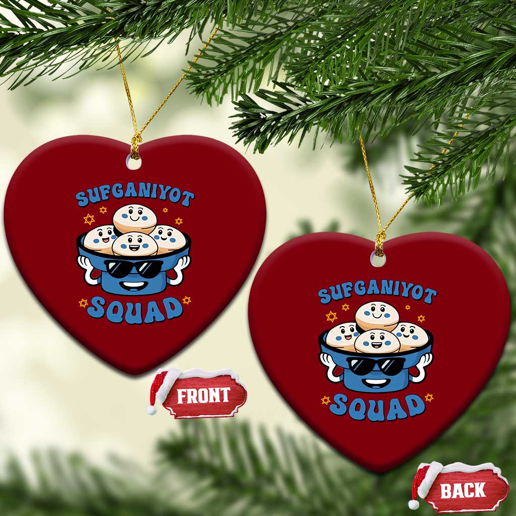 Hanukkah Sufganiyot Squad Ceramic Ornament Funny Jelly Donut Jewish Gift TS12 Print Your Wear