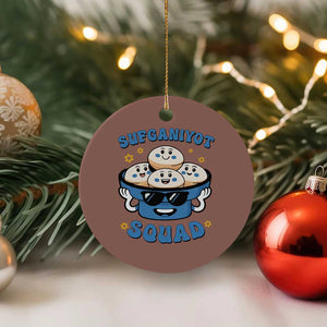 Hanukkah Sufganiyot Squad Ceramic Ornament Funny Jelly Donut Jewish Gift TS12 1pc Mocha Print Your Wear