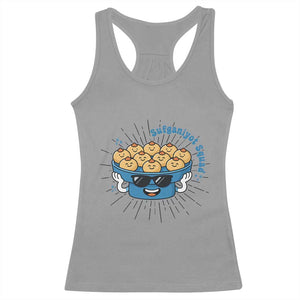 Funny Hanukkah Sufganiyah Jelly Donut Squad Gift Racerback Tank Top TS12 Sport Gray Print Your Wear