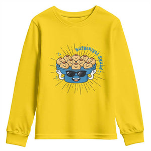 Funny Hanukkah Sufganiyah Jelly Donut Squad Gift Youth Sweatshirt TS12 Daisy Print Your Wear