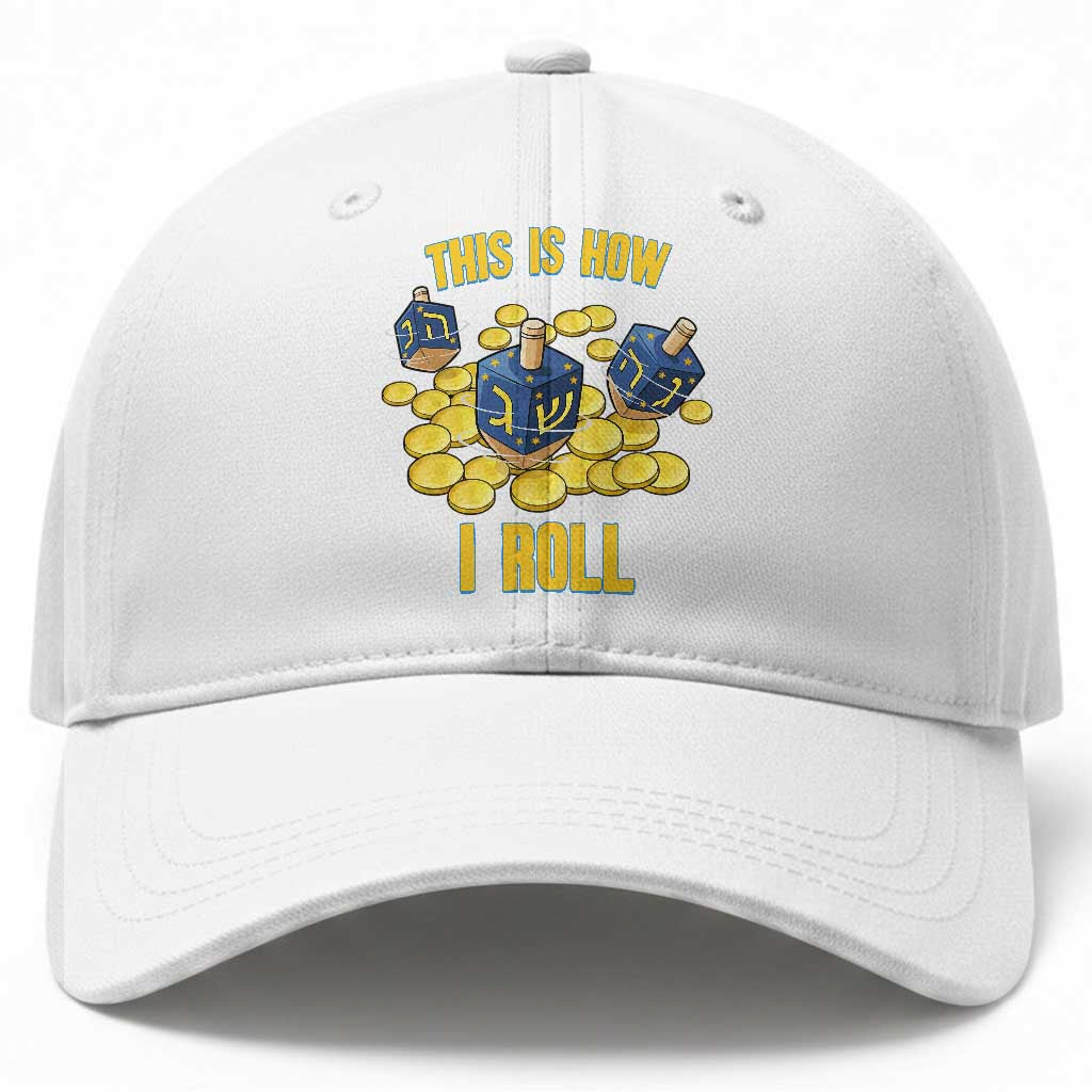 Funny Hanukkah Dreidel Baseball Cap This Is How I Roll Gift TS12 Print Your Wear