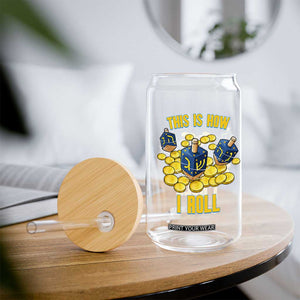 Funny Hanukkah Dreidel Glass Can This Is How I Roll Gift TS12 Print Your Wear