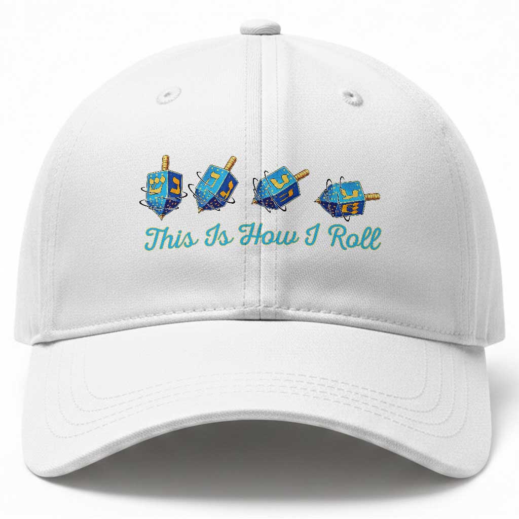 Hanukkah Dreidel Baseball Cap This Is How I Roll Jewish Holiday Gift TS12 Print Your Wear