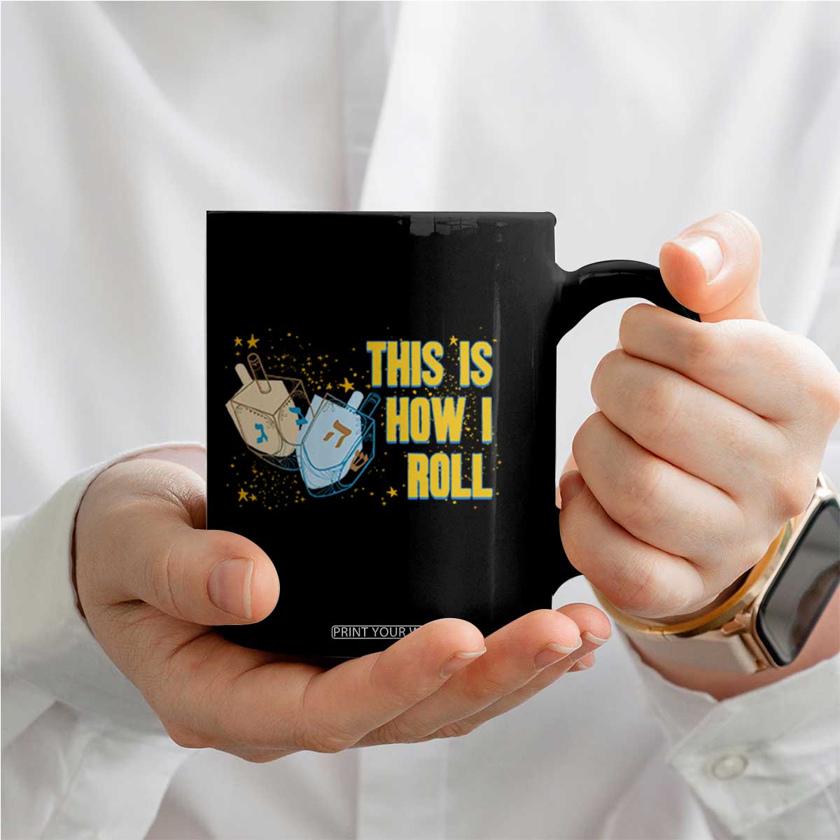 This Is How I Roll Coffee Mug Jewish Holiday Dreidel Gift TS12 Print Your Wear