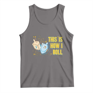 This Is How I Roll Tank Top Jewish Holiday Dreidel Gift TS12 Deep Heather Print Your Wear
