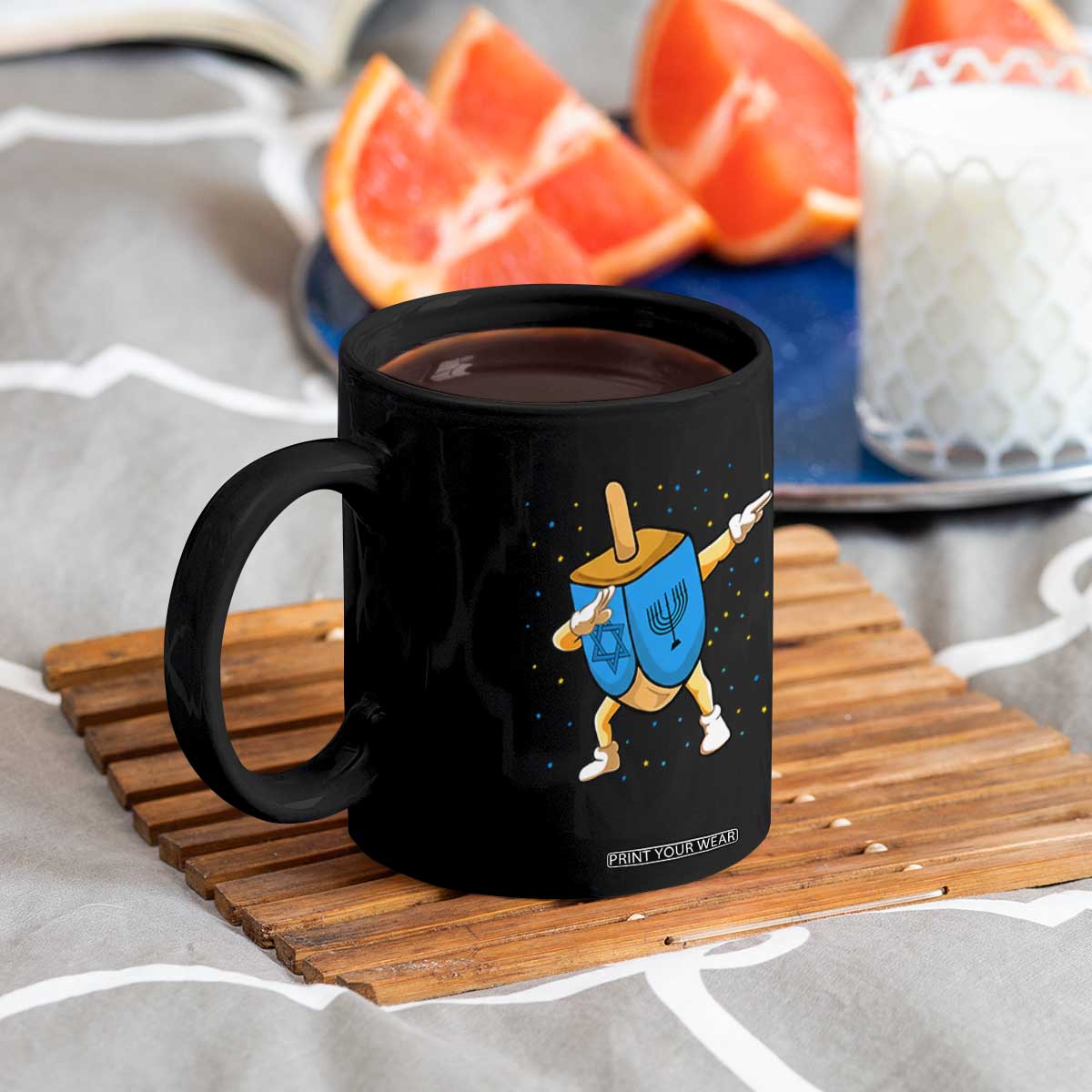 Funny Hanukkah Dreidel Dabbing Holiday Gift Coffee Mug TS12 Print Your Wear
