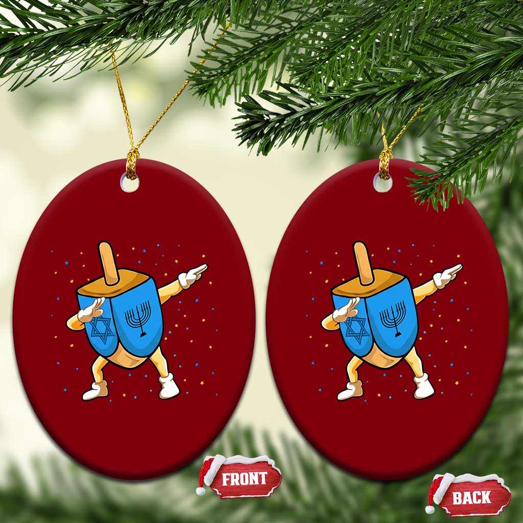 Funny Hanukkah Dreidel Dabbing Holiday Gift Ceramic Ornament TS12 Print Your Wear