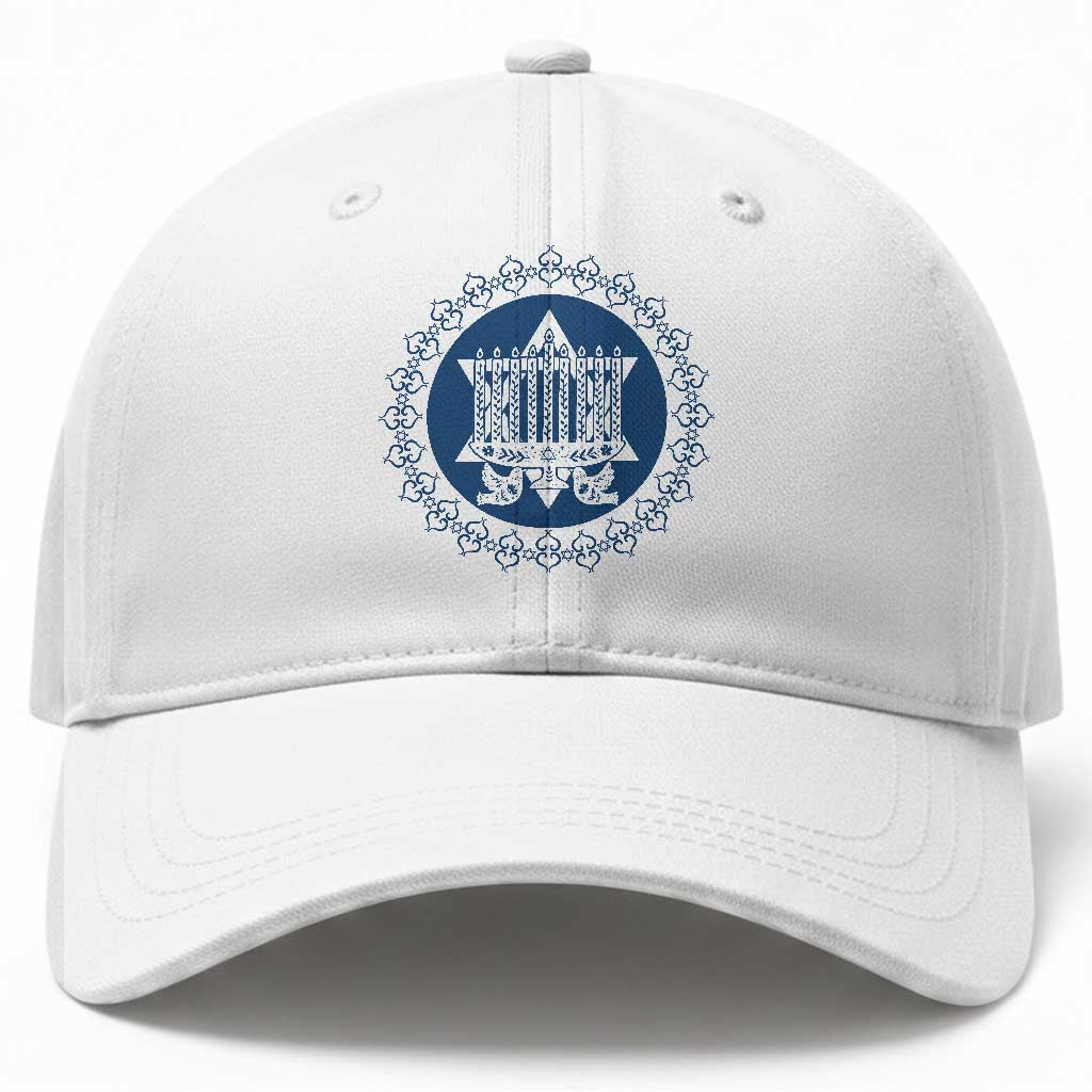 Hanukkah Vintage Menorah Peace Doves Baseball Cap Festival Of Lights Gift TS12 Print Your Wear
