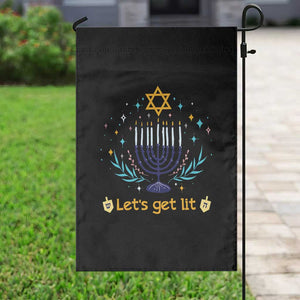 Funny Hanukkah Garden Flag Lets Get Lit Jewish Holiday Gift TS12 Print Your Wear