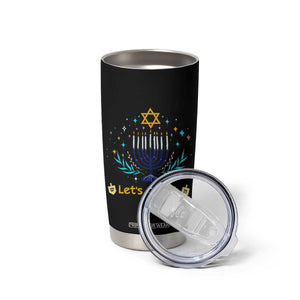 Funny Hanukkah Tumbler Cup Lets Get Lit Jewish Holiday Gift TS12 Print Your Wear