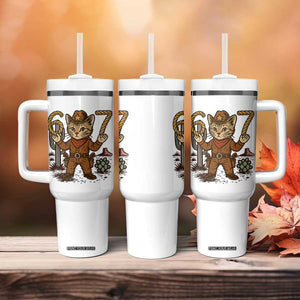 Funny Cowcat Six Seven Meme Tumbler With Handle Gen Alpha 67 Trend Gift TS12 Print Your Wear